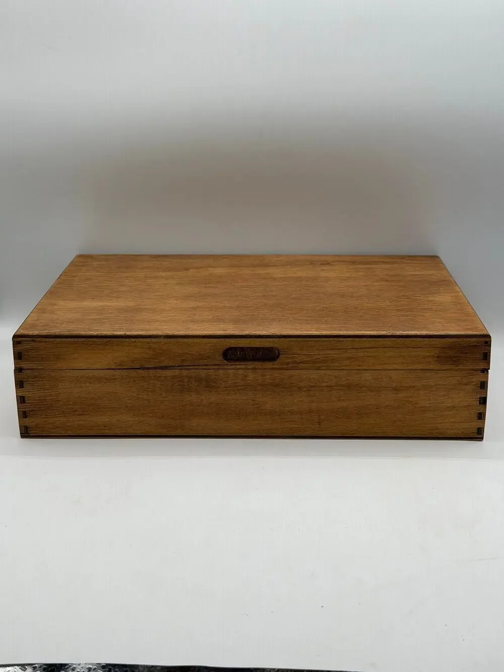 Vintage Wooden 3-Row Audio Cassette Tape & Media Storage Box – Holds 30 Tapes